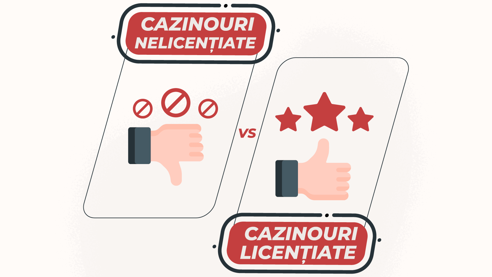 Cazinouri nelicențiate vs Cazinouri licențiate - Diferențe