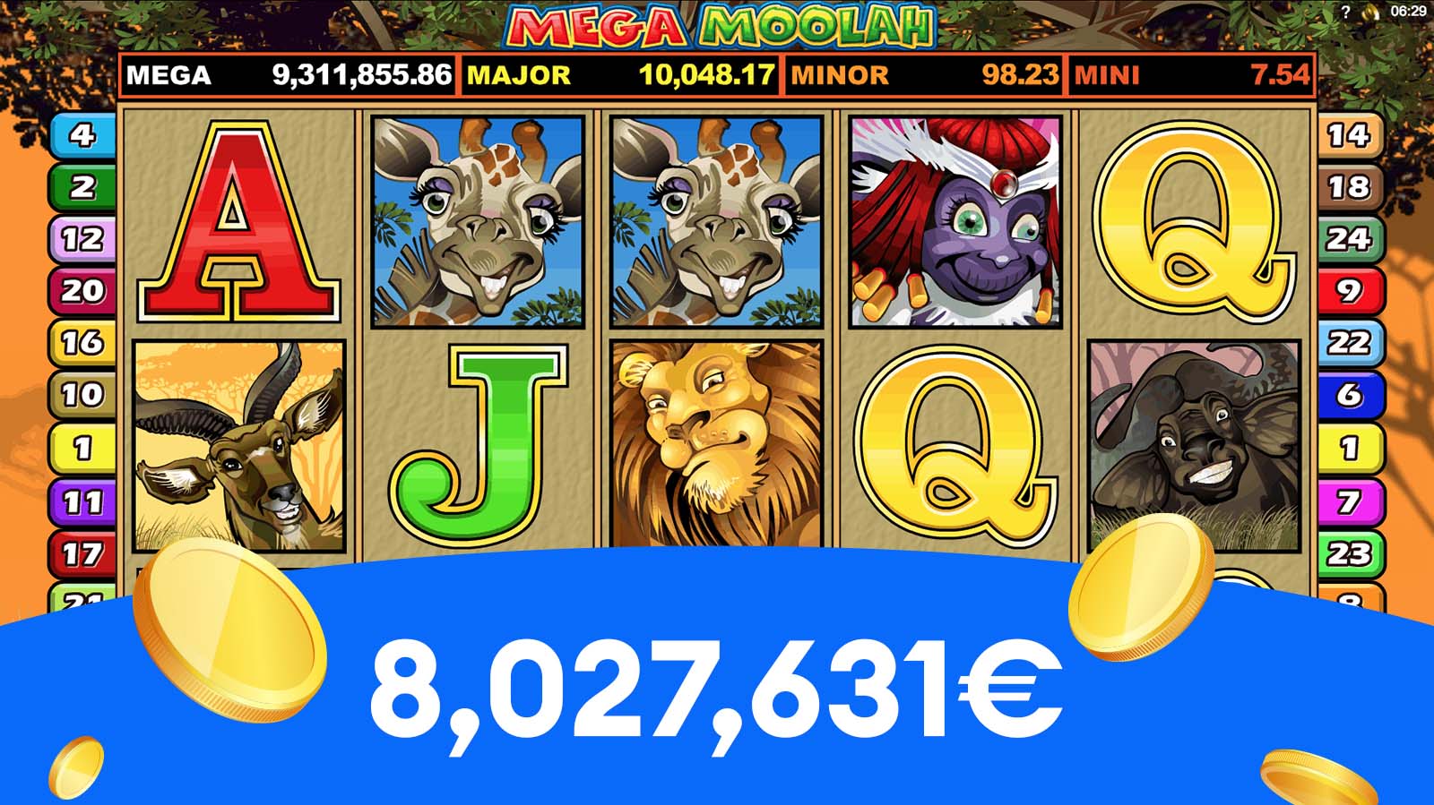 8,027,631€ la Mega Moolah