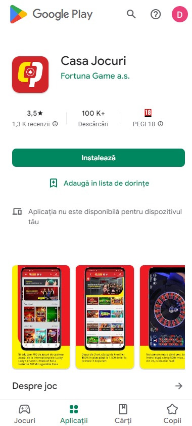 Casa-pariurilor-aplicatie-android-pagina-principala