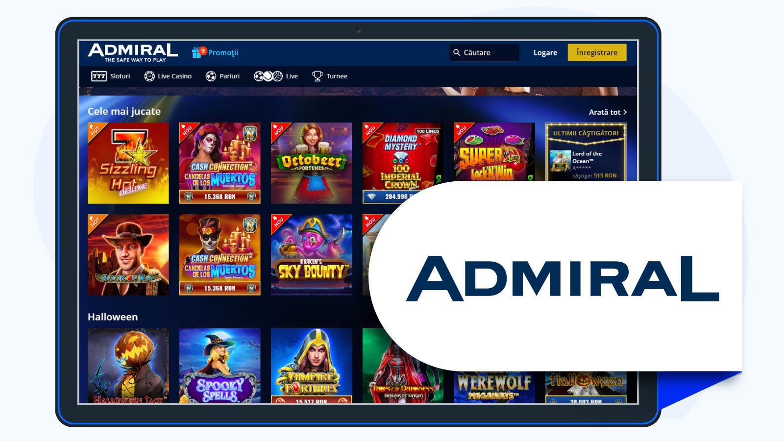 Admiral Cazino Online cu jocuri NetEn