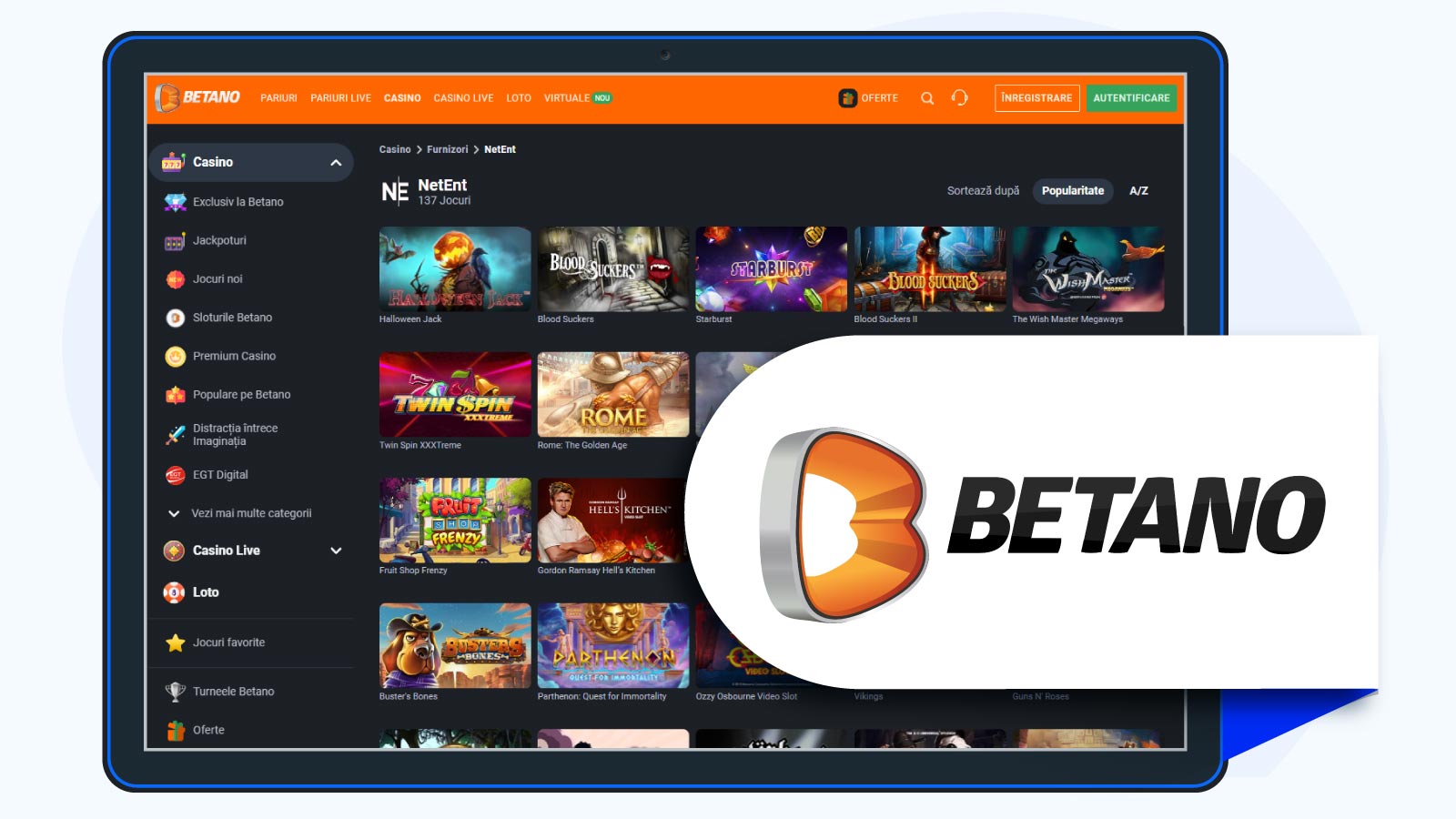 Betano Cazino Online cu jocuri NetEn