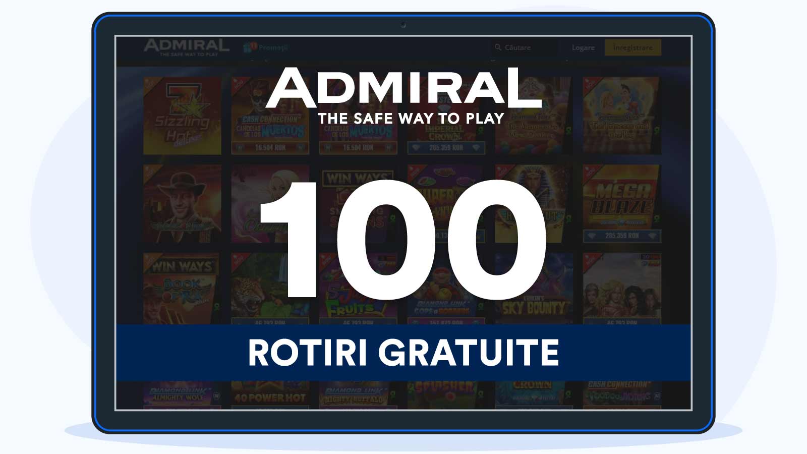 Admiral - 100 de Rotiri gratuite la validare